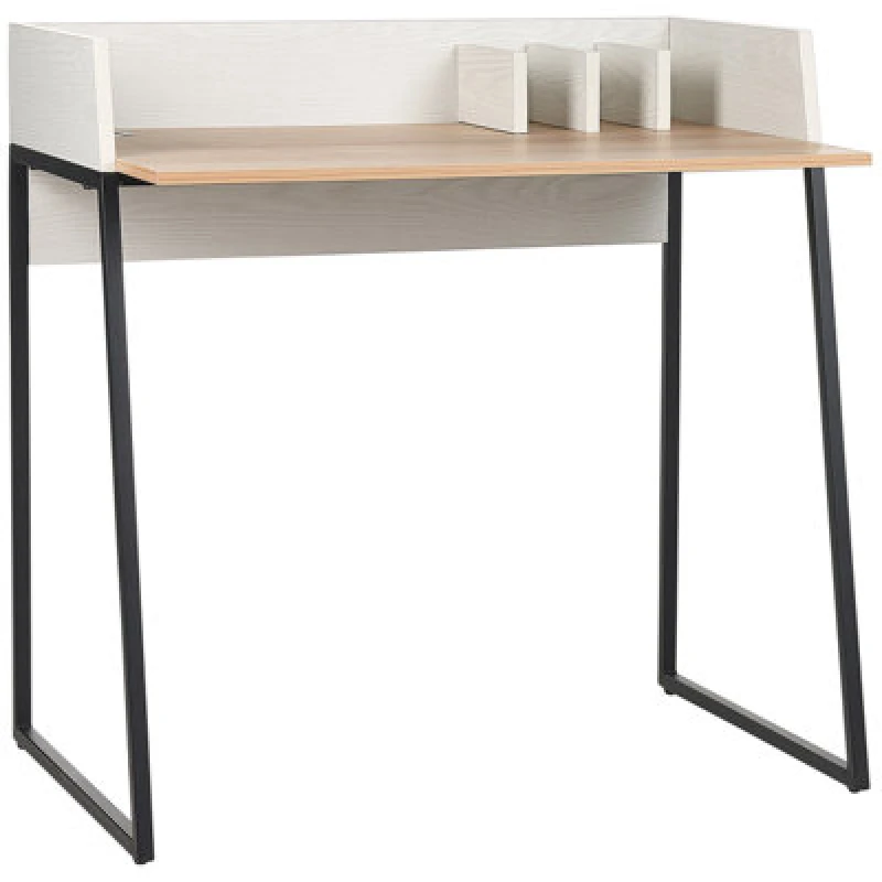 Image of Beliani Home Office Desk Anah White 90 Cm 60 Cm