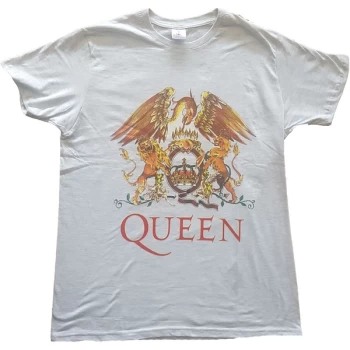 Image of Queen - Classic Crest Unisex Medium T-Shirt - Grey