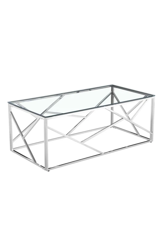 Image of Native Home & Lifestyle Geometric Silver Coffee Table Silver