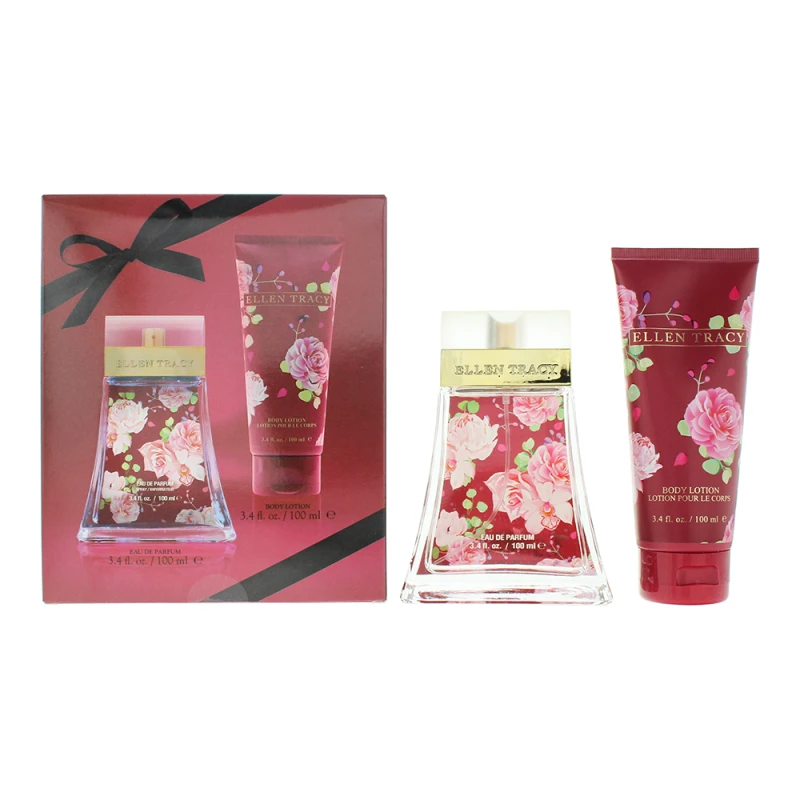 Image of Ellen Tracy Classic Florals Red Sensational Photobox 2 Piece Gift Set: Eau de Parfum 100ml