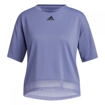 Image of adidas Training HEAT. RDY Mesh T-Shirt Womens - Orbit Violet