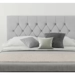 Image of Olivier Upholstered Headboard, Kimiyo Linen, Silver - Headboard 60cm Size Single (90x190)