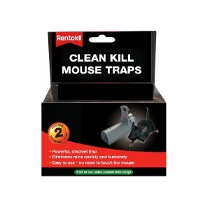 Image of Rentokil Clean Kill Mouse Traps - Pack of 2