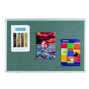 Image of Q-Connect Aluminium Frame Felt Noticeboard 1800x1200mm Grey 9700027