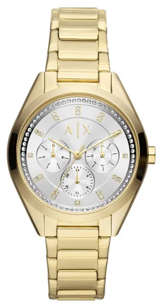 Image of Armani Exchange AX5657 Silver Crystal Set Dial Gold PVD Watch
