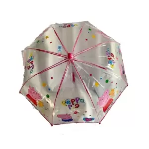 Image of Peppa Pig Childrens/Kids Transparent Umbrella (One Size) (Clear)