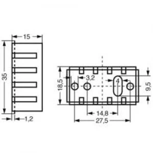 Image of Heat sink 20 CW L x W x H 35 x 18.5 x 15mm SOT 32 TO 220 Fi