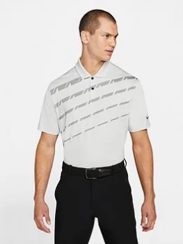 Image of Nike Golf Dri Fit Vapor Graphic Polo - Grey/Black, Grey/Black, Size S, Men