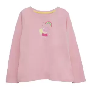 Image of Peppa Pig Girls Rainbow T-Shirt (3-4 Years) (Baby Pink)