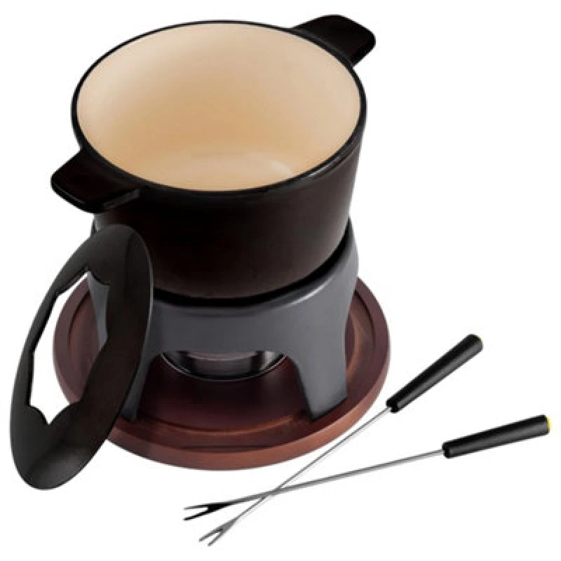 Image of Swissmar Sierra 11 Piece Fondue Set - Metallic Black