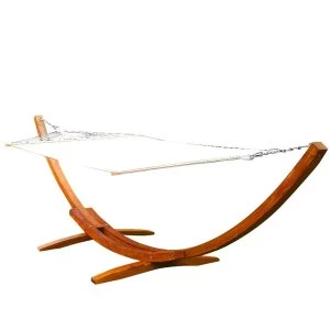 Image of Charles Bentley Wooden Arc Hammock - Cream