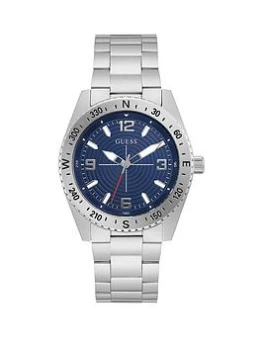 Image of Guess GW0327G1 Mens North Steel Bracelet Wristwatch Colour - Silver Tone