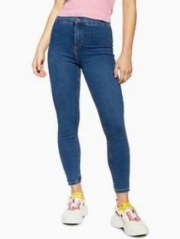 Image of Topshop Petite Joni Jeans - Blue