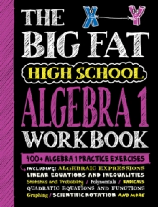 Image of The Big Fat High School Algebra 1 Workbook : 400+ Algebra 1 Practice Exercises Paperback / softback