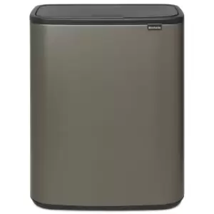 Image of Brabantia Bo Touch Bin 2x30 Litre Platinum