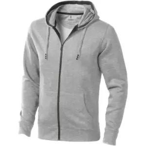 Image of Elevate Mens Arora Hooded Full Zip Sweater (M) (Grey Melange)