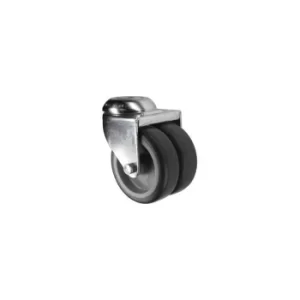 Image of Swivel Bolt Hole 50MM Twin Rubber Tyre