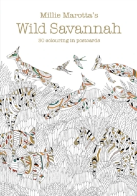 Image of Millie Marotta's Wild Savannah Postcard Book : 30 beautiful cards for colouring in Postcard book or pack