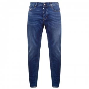 Image of Diesel Larkee Beex Tapered Jeans - Mid Blue 82AZ