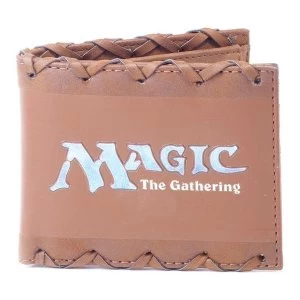 Image of Hasbro Magic - The Gathering Logo Faux Leather Male Bi-fold Wallet - Brown