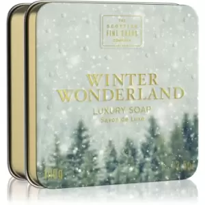 Image of Scottish Fine Soaps Winter Wonderland Luxury Soap Luxurious Bar Soap in tin Cinnamon, Dried Fruits & Vanilla 100 g