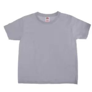 Image of Fruit Of The Loom Kids Sofspun Short Sleeve T-Shirt (Pack of 2) (7-8) (Heather Grey)