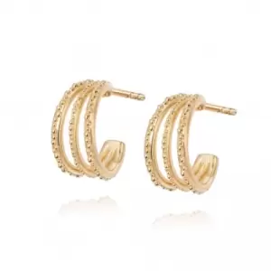 Image of Amanda Huggie Hoop 18ct Gold Plate Earrings HUG10_GP