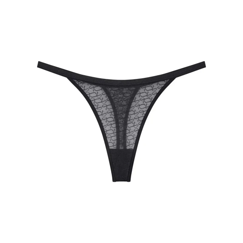 Image of Triumph Signature Sheer Lace Thong Black Women 10;18;20