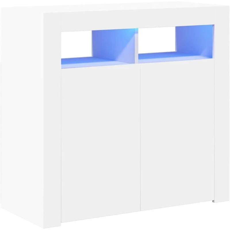Image of VIDAXL Sideboard with LED Lights White 80x35x75cm Vidaxl 8720286217382