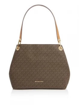 Image of Michael Kors Raven large shoulder tote bag Brown