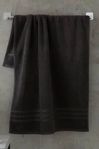 Image of Catherine Lansfield 'Zero Twist' Cotton Bath Sheet Pair Grey