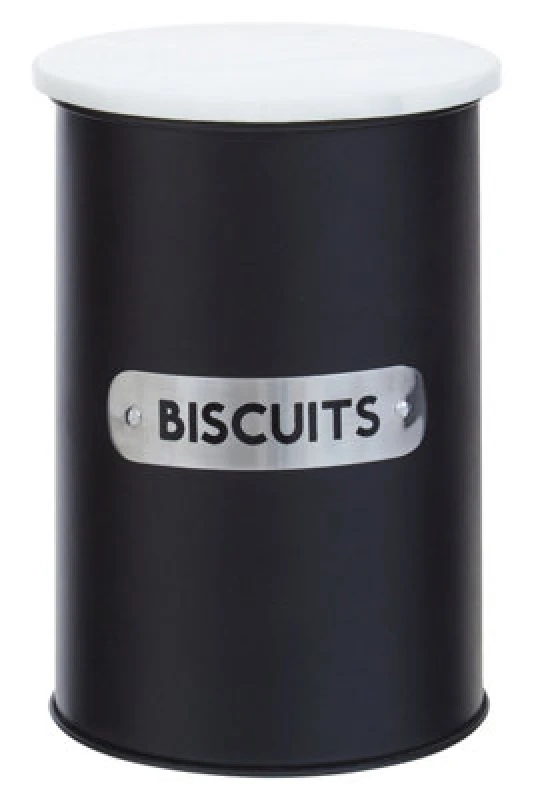 Image of Premier Housewares Interiors By Premier Chic Design Biscuit Canister, Functional Design Metal Canister, Durable Stainless Steel Canister For Kitchen