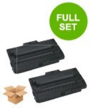 Image of Twin Pack Ricoh 402455 Remanufactured Black Laser Toner Ink Cartridge