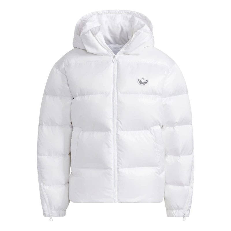 Image of adidas Womens Insulated Weather-Resistant Quilted Down Jacket White female 4 (3XS)