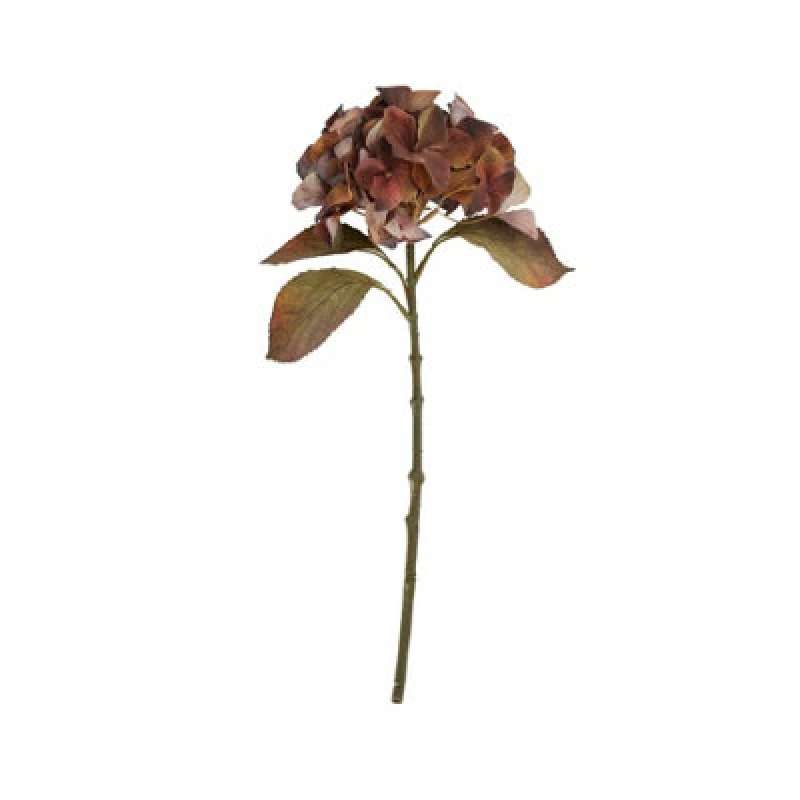 Image of Hill Interiors Hydrangea Artificial Plant Brown (One Size)