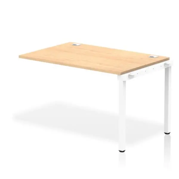 Image of Impulse Bench Single Row Ext Kit 1200 White Frame Office Bench Desk Maple