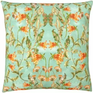 Image of Evans Lichfield - Heritage Bell Flowers Floral Print Cushion Cover, Larchmere, 43 x 43 Cm