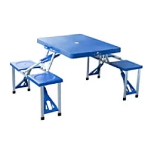 Image of Outsunny Folding Camping Table And Chair Set 01-0009 Aluminum
