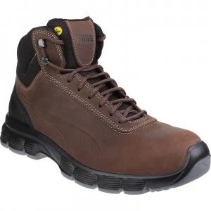 Image of Puma Mens Safety Condor Mid Safety Boots Brown Size 7