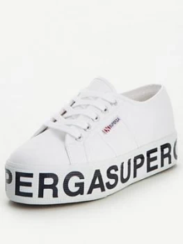 Image of Superga Logo Chunky Plimsoll - White