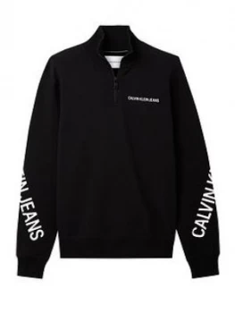 Image of Calvin Klein Jeans Stretch Logo 1/4 Zip Sweat