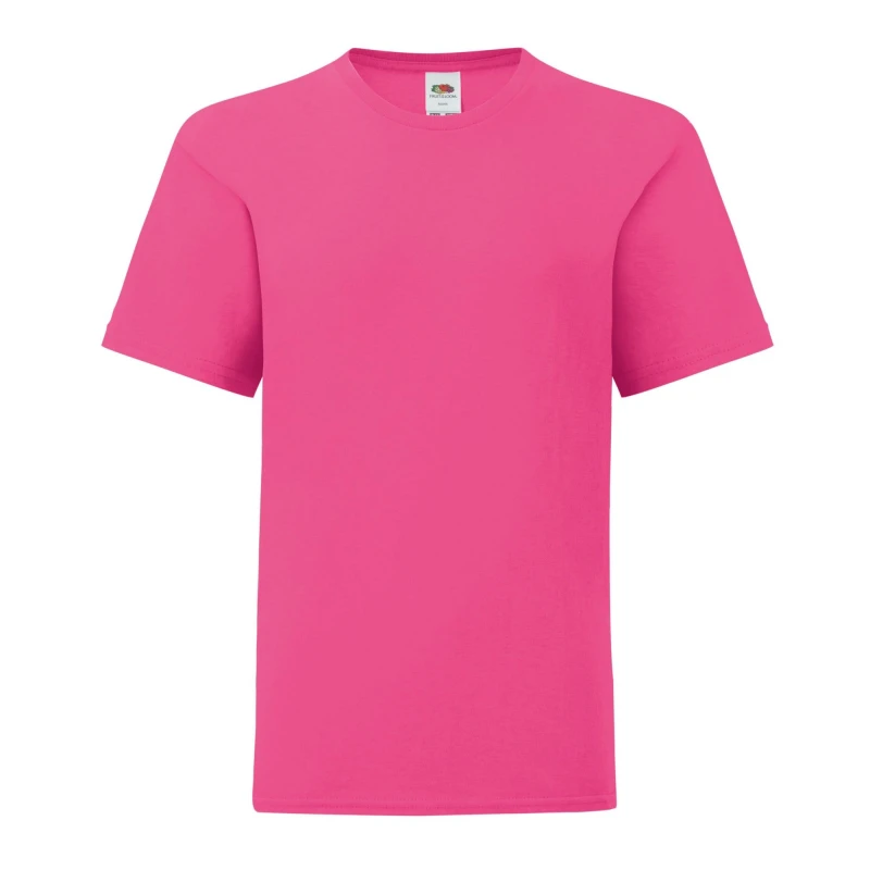 Image of Fruit of the Loom Iconic 150 T-Shirt in Fuchsia Size: 12-13 Years Fuchsia Unisex 12-13 Years
