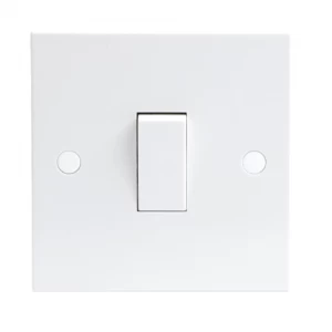 Image of KnightsBridge 10A White 1G 1 Way 230V Electric Wall Plate Switch
