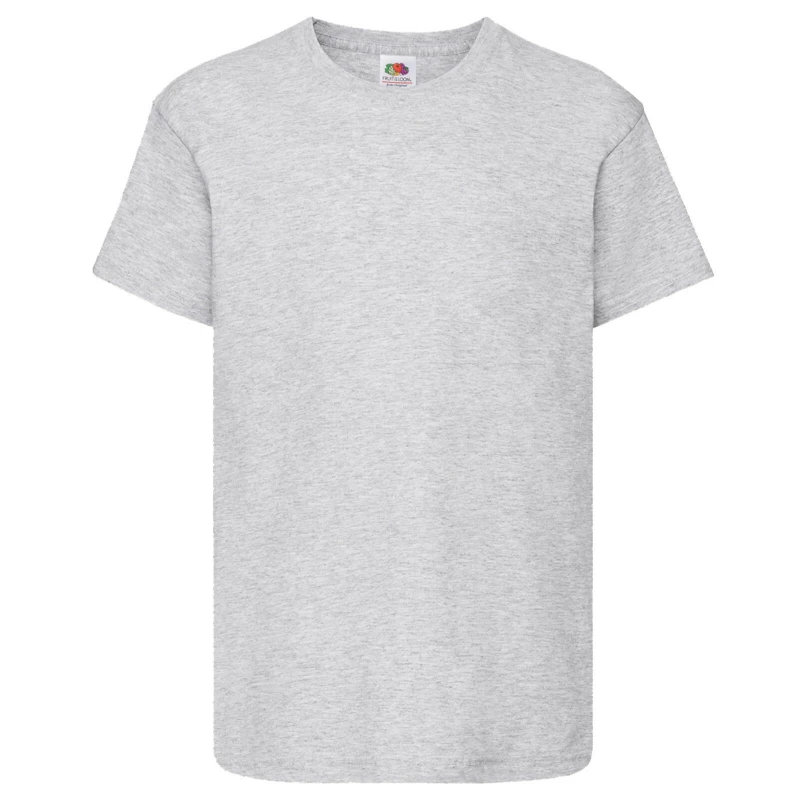 Image of Fruit of the Loom Original Short Sleeve T-Shirt in Grey Size: 12-13 Years Grey Unisex 12-13 Years