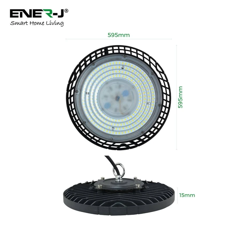 Image of ENER-J ENERJ 200W UFO Highbay20000 Lumens 6000K Cool White in Black Unisex