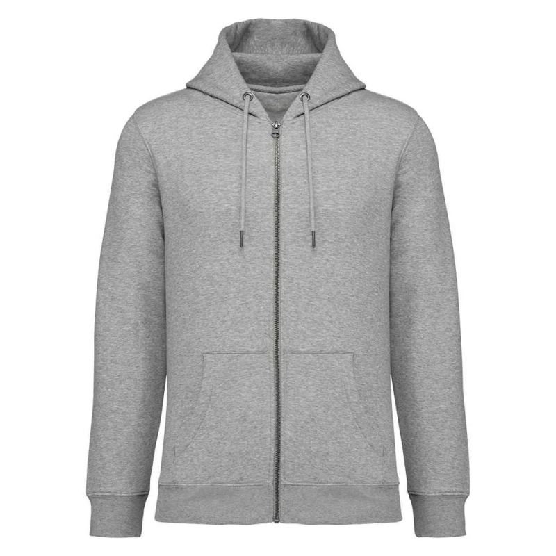 Image of Native Spirit Mens Full Zip Hoodie in Light Grey Size: 2XS Light Grey Male 2XS