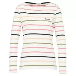 Image of Barbour Womens Hawkins Top SS23 Cloud Stripe 16