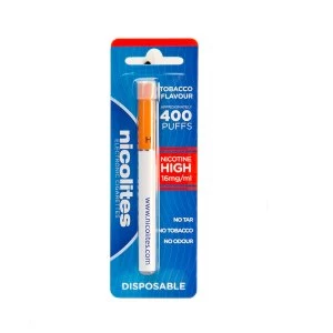 Image of Nicolites High Strength Disposable E-Cigarette - Tobacco