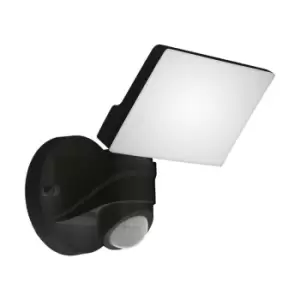 Image of Pagino - LED Outdoor Flood Wall Light with pir Motion Sensor Black IP44 - Eglo