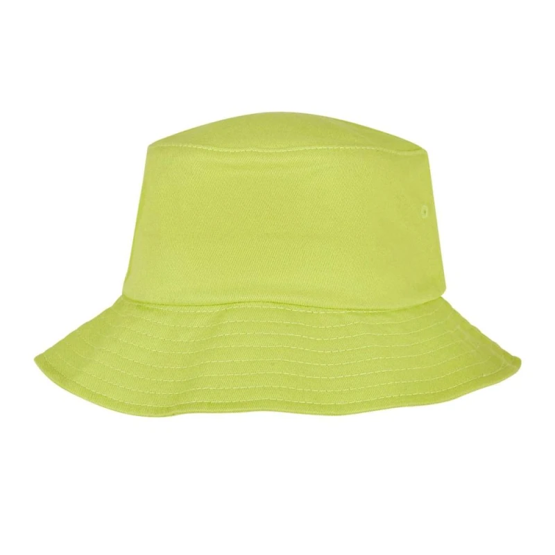 Image of Flexfit Mens Cotton Twill Bucket Hat in Bright Green Bright Green Male One Size